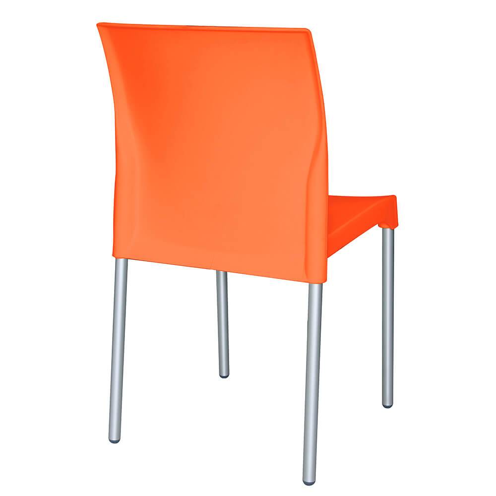 Silla comercial OFFIHO OCEAN OHV-61 con patas de aluminio y asiento de polipropileno
