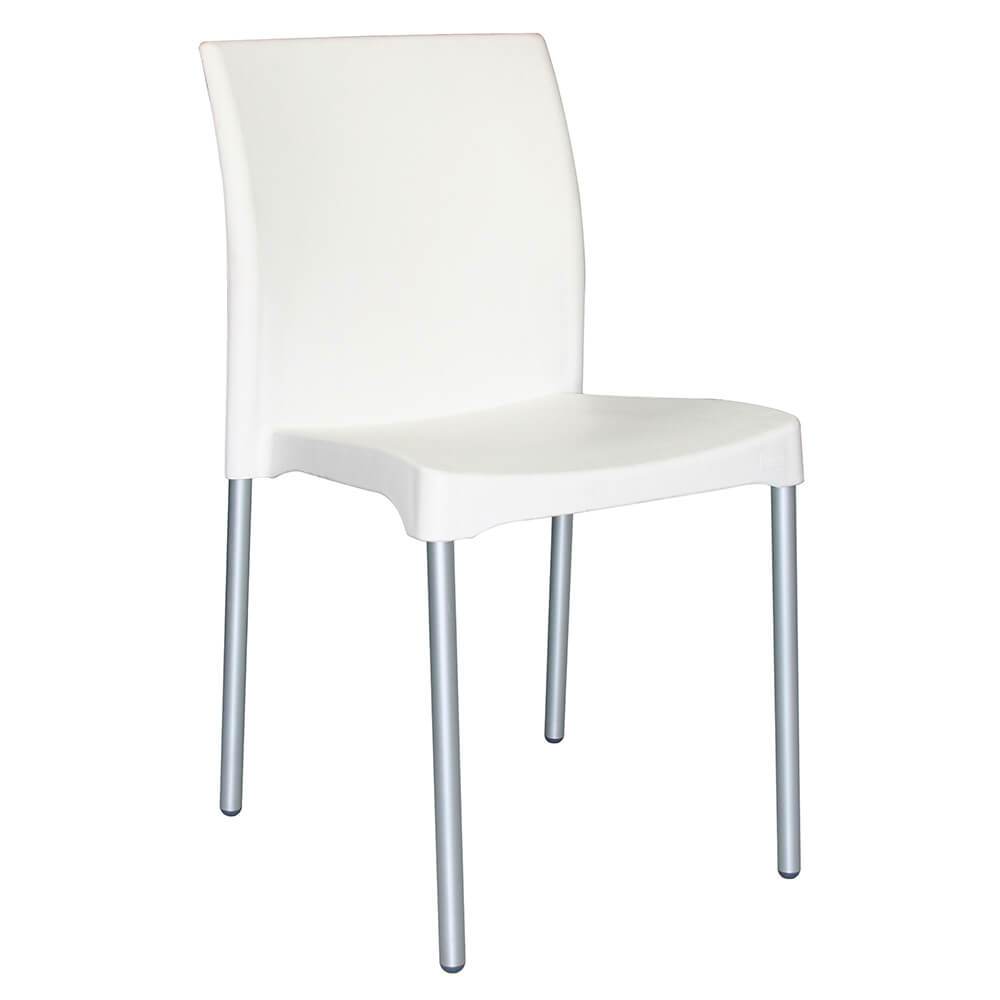 Silla comercial OFFIHO OCEAN OHV-61 con patas de aluminio y asiento de polipropileno