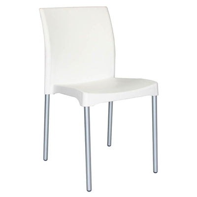 Silla comercial OFFIHO OCEAN OHV-61 con patas de aluminio y asiento de polipropileno