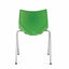 Silla comercial OFFIHO Shell OHV-37 sin brazos, asiento de polipropileno y estructura de acero cromado