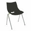 Silla comercial OFFIHO Shell OHV-37 sin brazos, asiento de polipropileno y estructura de acero cromado