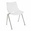 Silla comercial OFFIHO Shell OHV-37 sin brazos, asiento de polipropileno y estructura de acero cromado