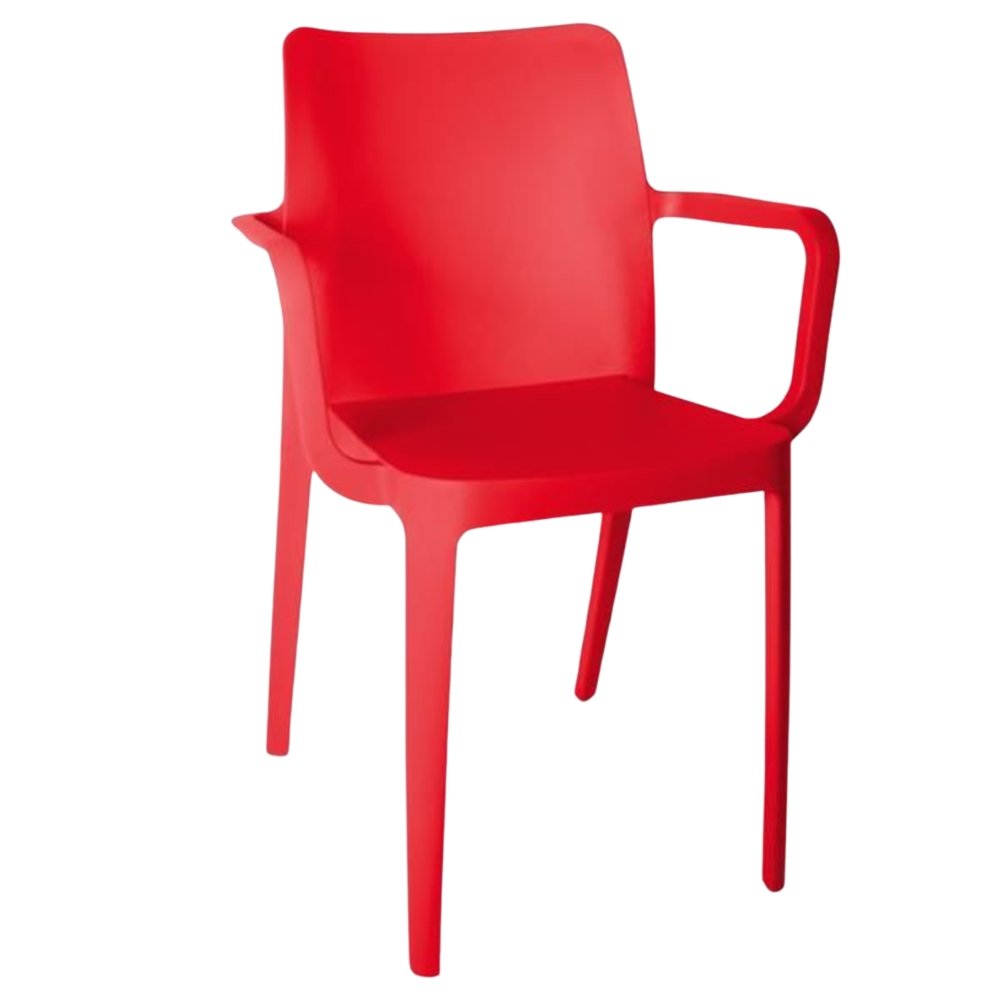 Silla OFFIHO Solei OHV-60 con brazos, monobloque de polipropileno para hotel y exterior