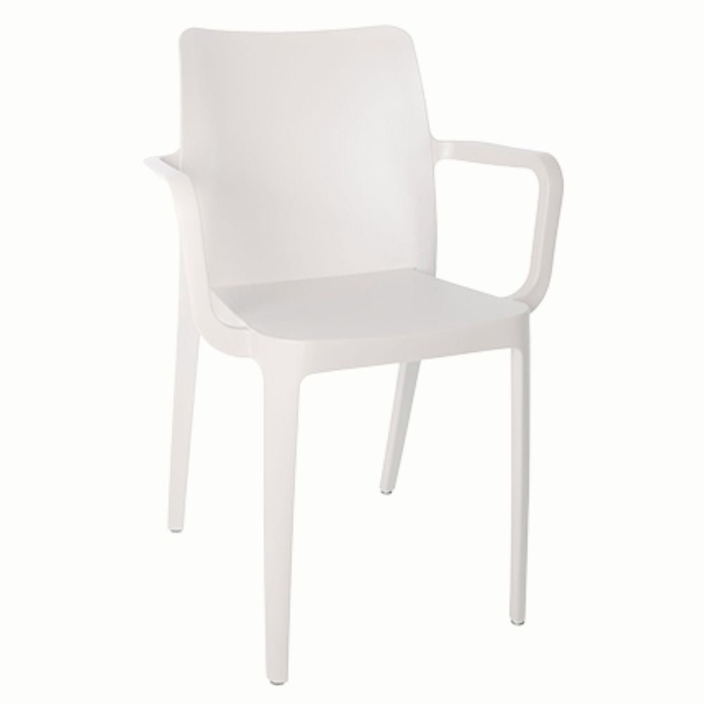 Silla OFFIHO Solei OHV-60 con brazos, monobloque de polipropileno para hotel y exterior