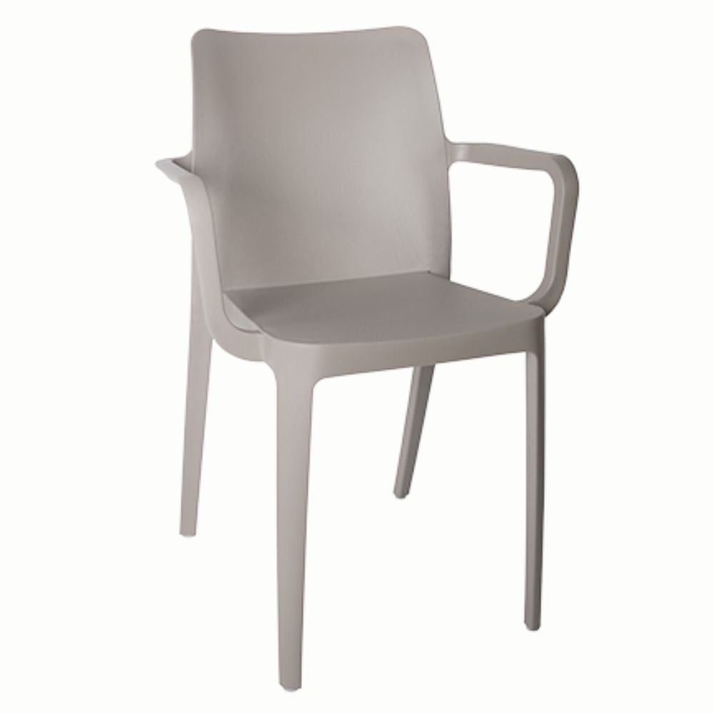 Silla OFFIHO Solei OHV-60 con brazos, monobloque de polipropileno para hotel y exterior