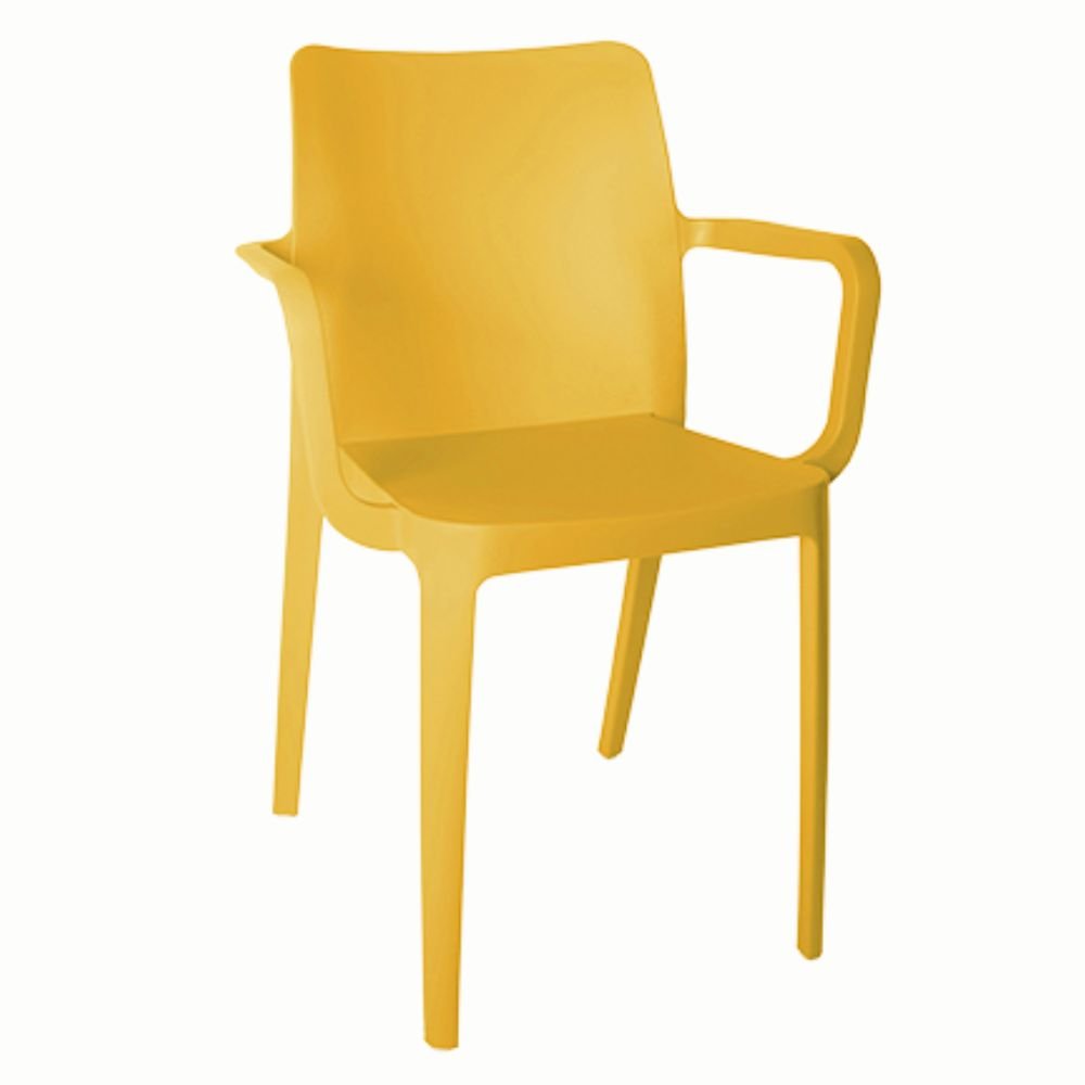 Silla OFFIHO Solei OHV-60 con brazos, monobloque de polipropileno para hotel y exterior