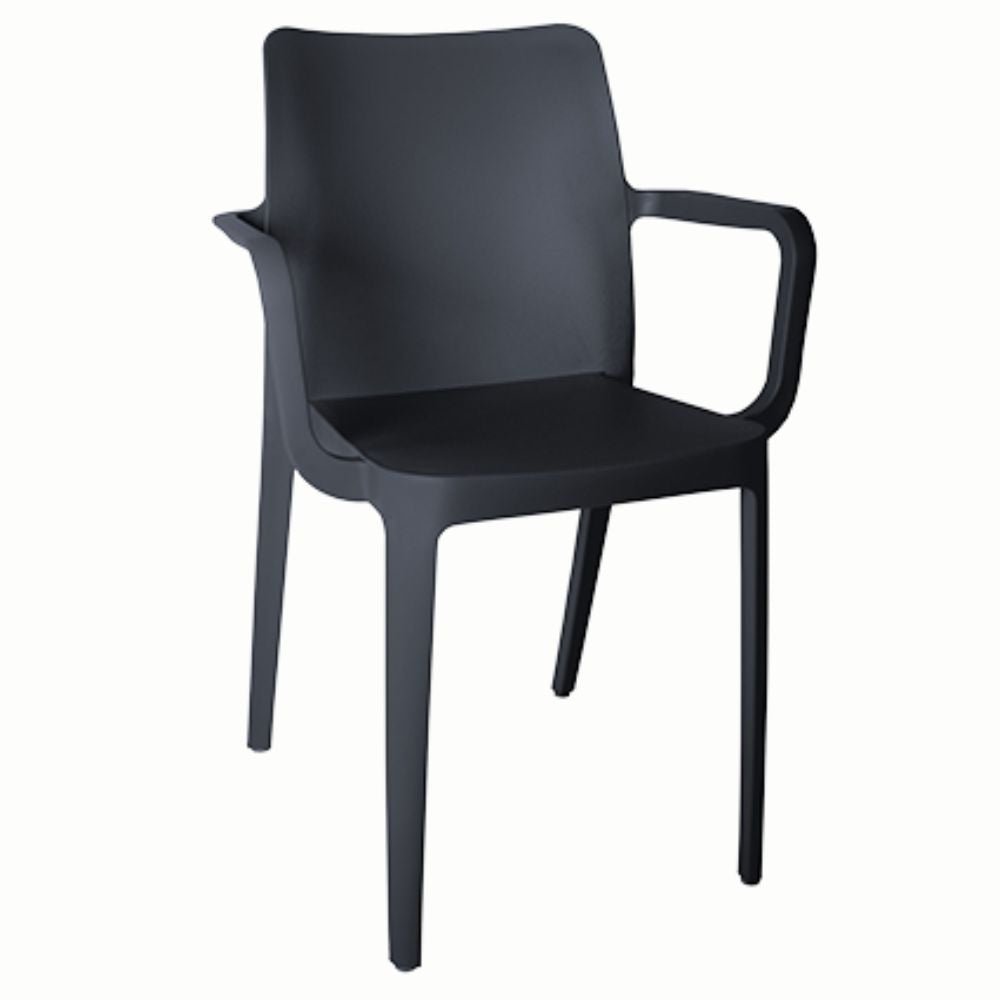 Silla OFFIHO Solei OHV-60 con brazos, monobloque de polipropileno para hotel y exterior