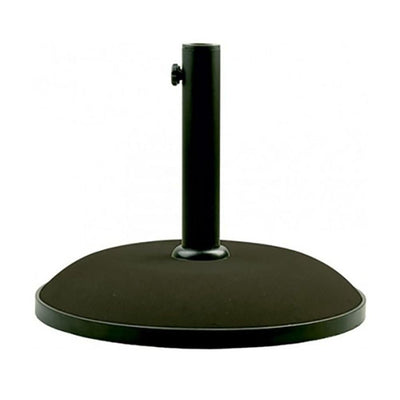 Base de parasol Resol Siro 15 negra de cemento con estructura de acero y aro de caucho protector
