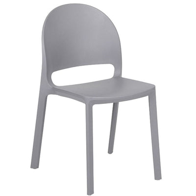 Silla comercial BRATTI SHINE en monobloque de polipropileno apilable para terraza
