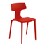 Silla comercial Colos Split apilable con asiento y respaldo de polipropileno sobre estructura de acero cromado