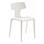Silla comercial Colos Split apilable con asiento y respaldo de polipropileno sobre estructura de acero cromado