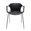Silla comercial Gersa E-33001 con asiento de polipropileno y estructura metálica cromada
