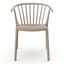 Silla comercial RESOL WOODY con brazos y asiento tapizado en Sunbrella