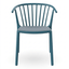 Silla comercial RESOL WOODY con brazos y asiento tapizado en Sunbrella