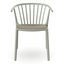 Silla comercial RESOL WOODY con brazos y asiento tapizado en Sunbrella
