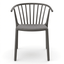 Silla comercial RESOL WOODY con brazos y asiento tapizado en Sunbrella