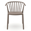 Silla comercial RESOL WOODY con brazos y asiento tapizado en Sunbrella
