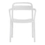 Silla comercial Resol June con brazos en polipropileno reciclable, apilable