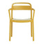 Silla comercial Resol June con brazos en polipropileno reciclable, apilable