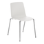 Silla comercial Colos Vesper 1 con casco de polipropileno y patas de acero tubular para cafetería