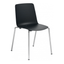 Silla comercial Colos Vesper 1 con casco de polipropileno y patas de acero tubular para cafetería