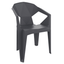 Silla comercial Resol Delta monobloc de polipropileno con cuatro patas, apilable para exterior