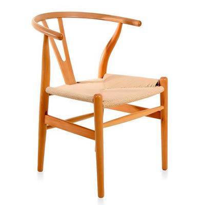 Silla comercial Copenhague con concha de polipropileno y patas de madera de haya estilo nórdico
