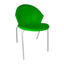 Silla Albar PL-50 con asiento de polipropileno y estructura tubular redonda de acero color aluminio, estibable