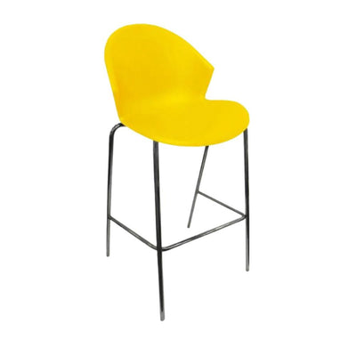 Silla comercial Albar PL-51 de polipropileno con estructura tubular de acero estibable