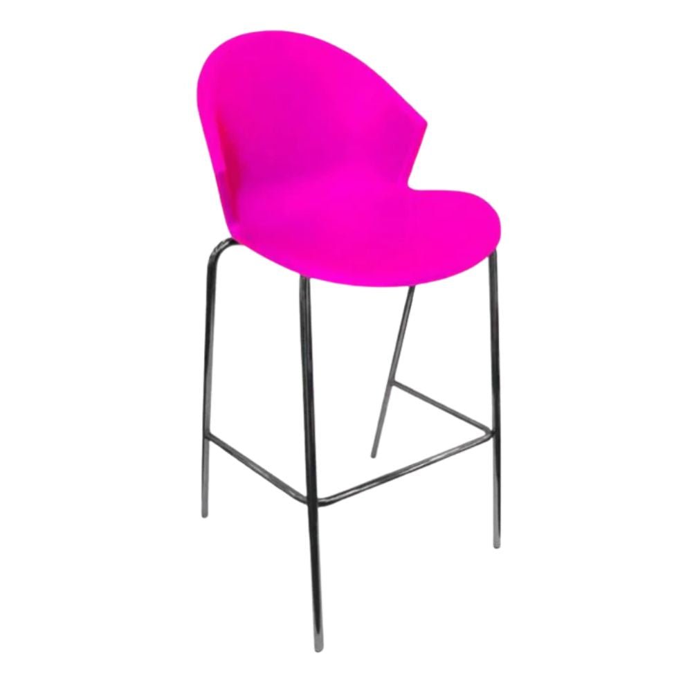 Silla comercial Albar PL-51 de polipropileno con estructura tubular de acero estibable