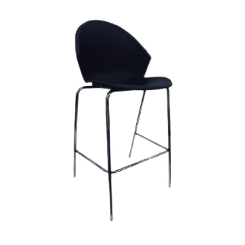 Silla comercial Albar PL-51 de polipropileno con estructura tubular de acero estibable