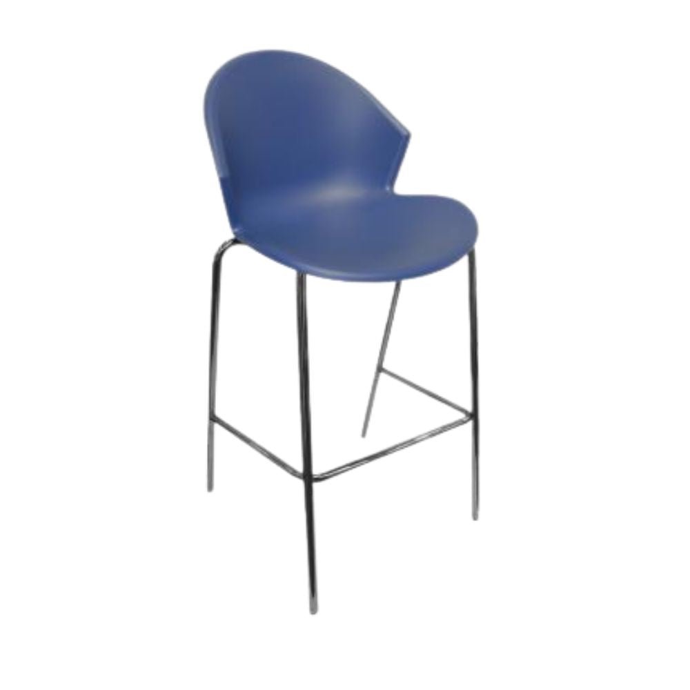 Silla comercial Albar PL-51 de polipropileno con estructura tubular de acero estibable
