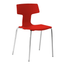 Silla comercial Colos Split 1 con asiento de polipropileno y patas de acero tubular cromado