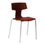 Silla comercial Colos Split 1 con asiento de polipropileno y patas de acero tubular cromado