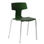 Silla comercial Colos Split 1 con asiento de polipropileno y patas de acero tubular cromado