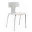 Silla comercial Colos Split 1 con asiento de polipropileno y patas de acero tubular cromado