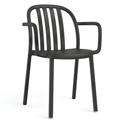 Silla comercial Resol Sue Armchair de polipropileno con fibra de vidrio y brazos para exterior