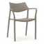 Silla Resol Splash Aire con brazos en una sola pieza de polipropileno con fibra de vidrio, apilable
