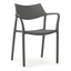 Silla Resol Splash Aire con brazos en una sola pieza de polipropileno con fibra de vidrio, apilable