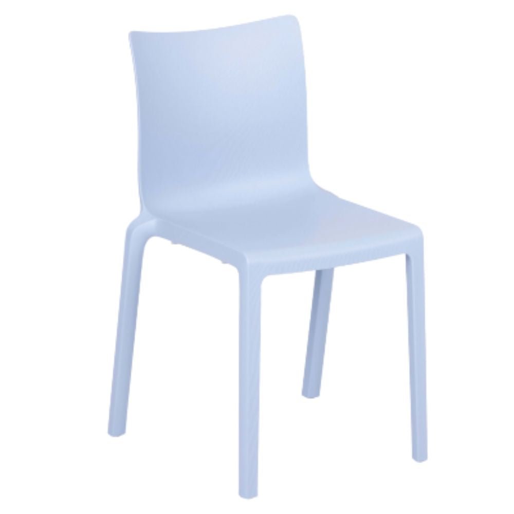 Silla comercial Bratti Rise monobloque de polipropileno con diseño ergonómico para exterior