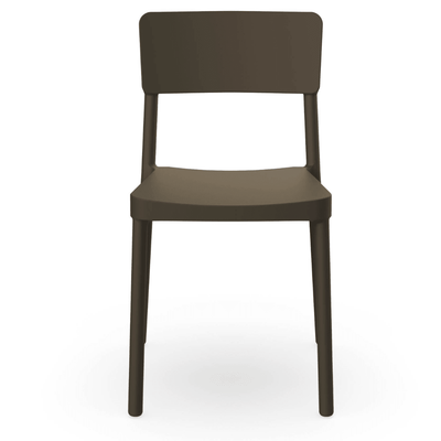 Silla comercial Resol Lisboa de fibra de vidrio con polipropileno, apilable para terraza