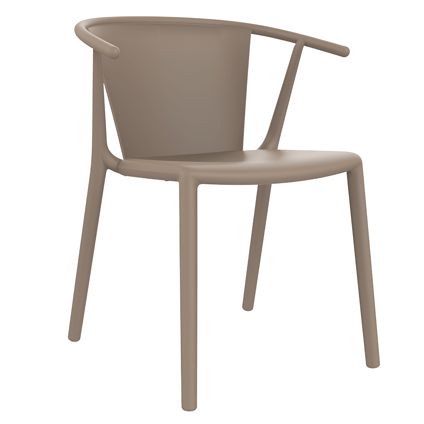 Silla RESOL STEELY con brazos, apilable, en fibra de vidrio con polipropileno