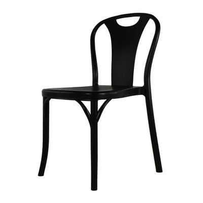 Silla comercial Kingstrong JM Bistro de polipropileno en pieza única estilo vintage