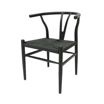 Silla comercial Kingstrong Micerino de metal con asiento en tejido de cuerda trenzada impermeable