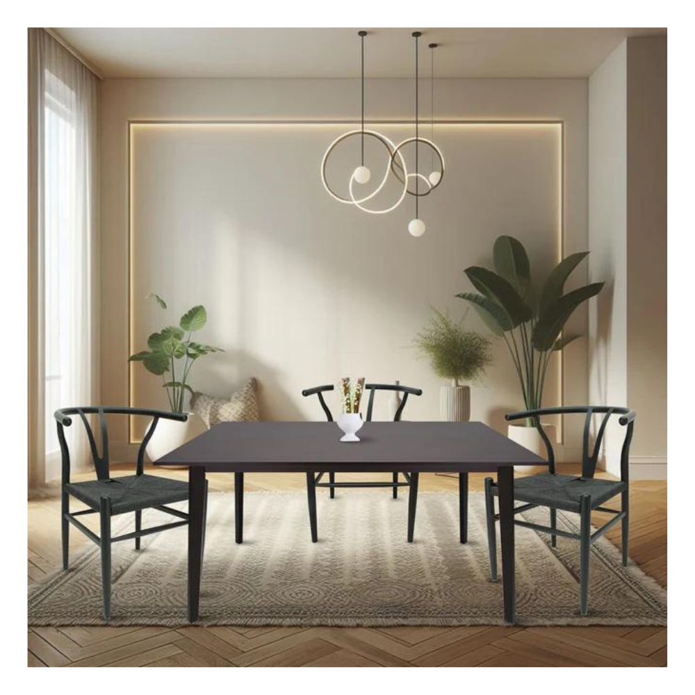Silla comercial Kingstrong Micerino de metal con asiento en tejido de cuerda trenzada impermeable