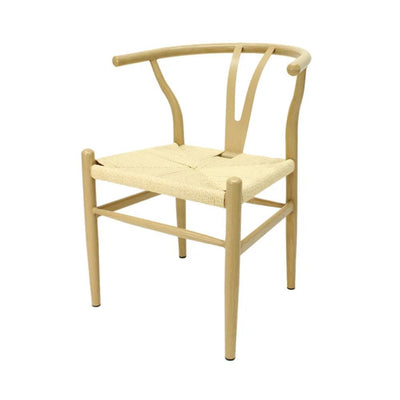 Silla comercial Kingstrong Micerino de metal con asiento en tejido de cuerda trenzada impermeable