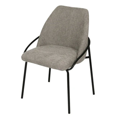 Silla comercial Kingstrong Budelli tapizada con cuatro patas en acabado negro mate