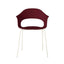 Silla Labenze Lady B 155-22130 apilable con scocca en tecnopolímero y estructura tubular de acero blanco