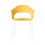 Silla Labenze Lady B 155-22130 apilable con scocca en tecnopolímero y estructura tubular de acero blanco