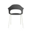 Silla Labenze Lady B 155-22130 apilable con scocca en tecnopolímero y estructura tubular de acero blanco